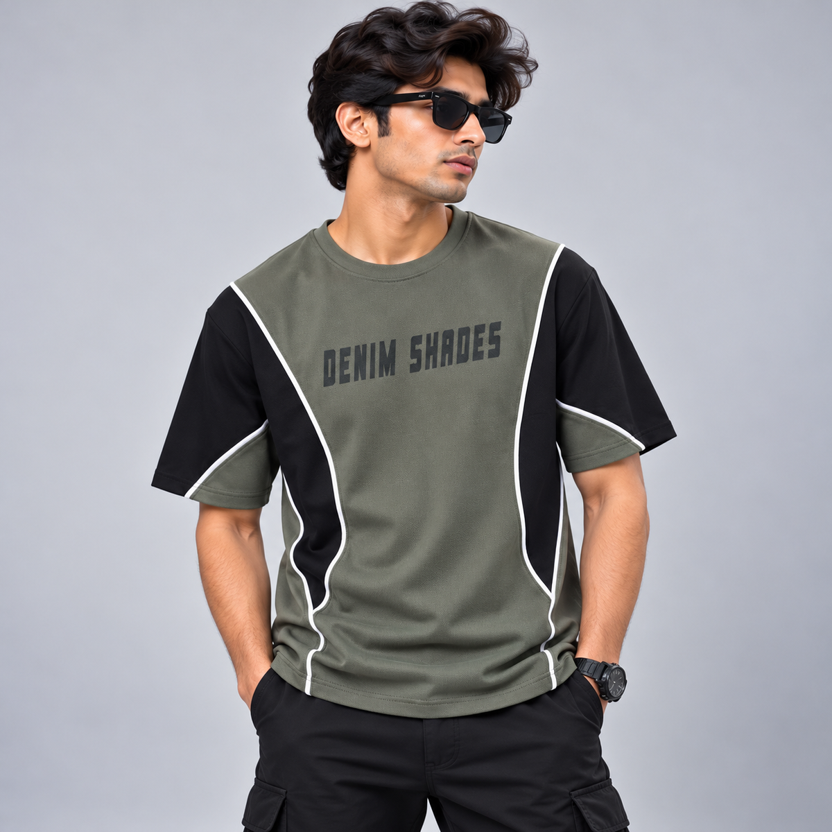 MFW piping design round neck drop shoulder tshirt buy@250rs only