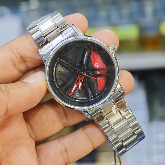 Trending Silver Strap Spinning Watch buy @350rs