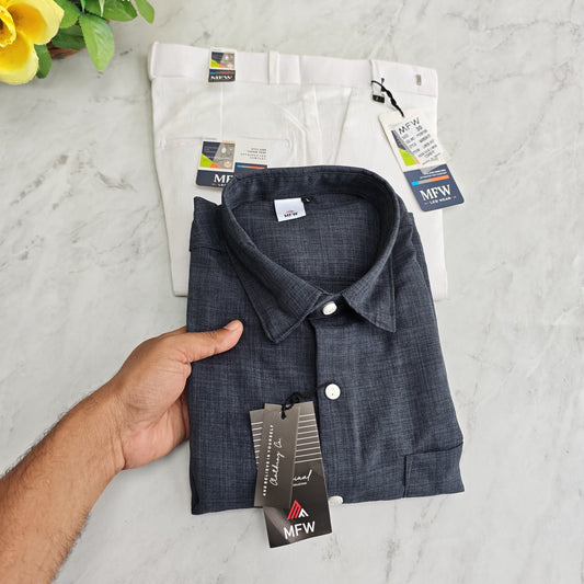 2 in 1 combo korean lenin shirts + MFW lenin polo fit pants combo buy @600 rs only