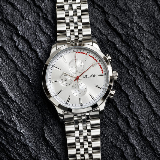 Mens most trendy Round Dial Sliver strap watches @200rs