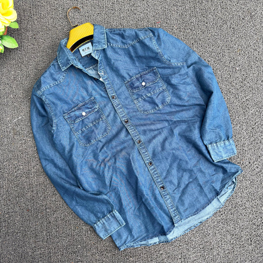 Men's Double pocket Denim Shirts single pcs @350 and Buy 3 pc combo @999