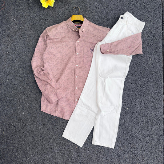 2 in 1 combo Old money Lenin printed shirts + mom fit jeans buy @600