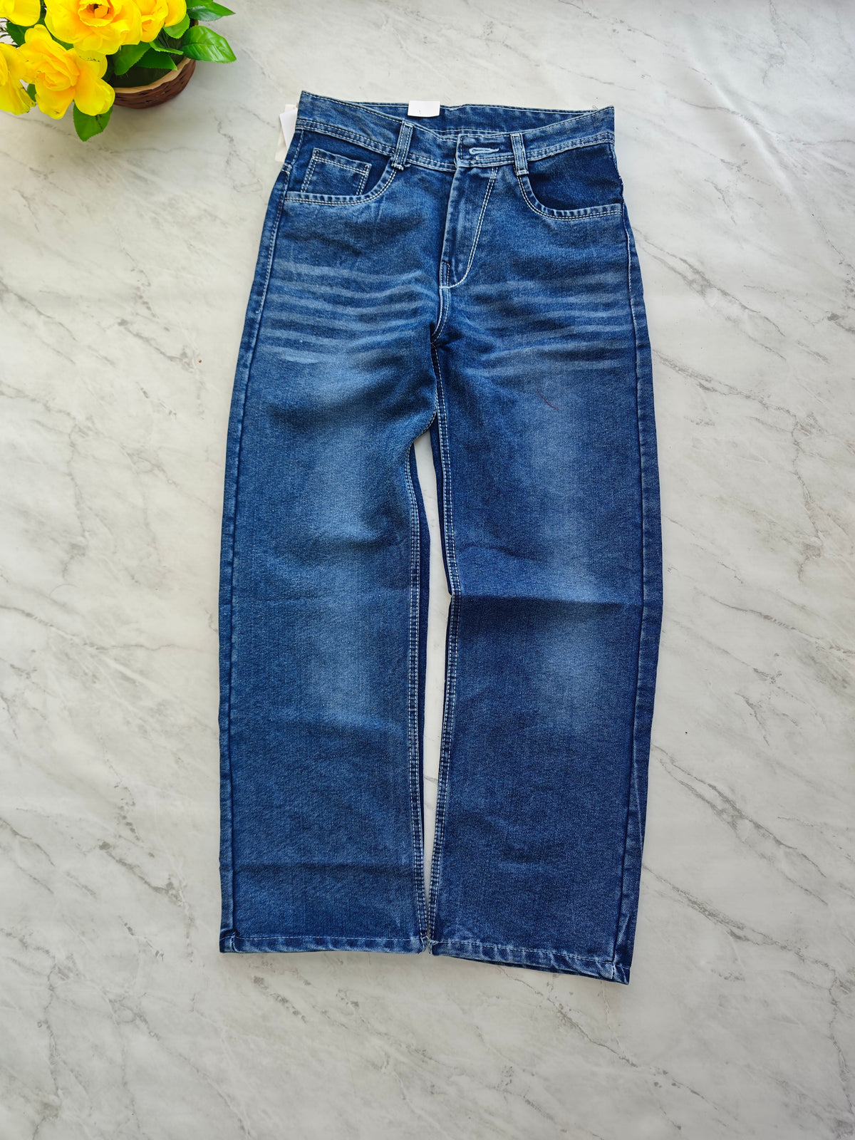 MFW whisker Straight fit jeans pant buy @400 rs [Mid Blue]
