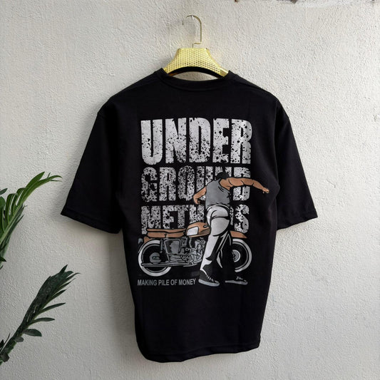 Round neck Front and back print droup shoulder Tshirt 1 pc @199 and 3 pcs @ 499