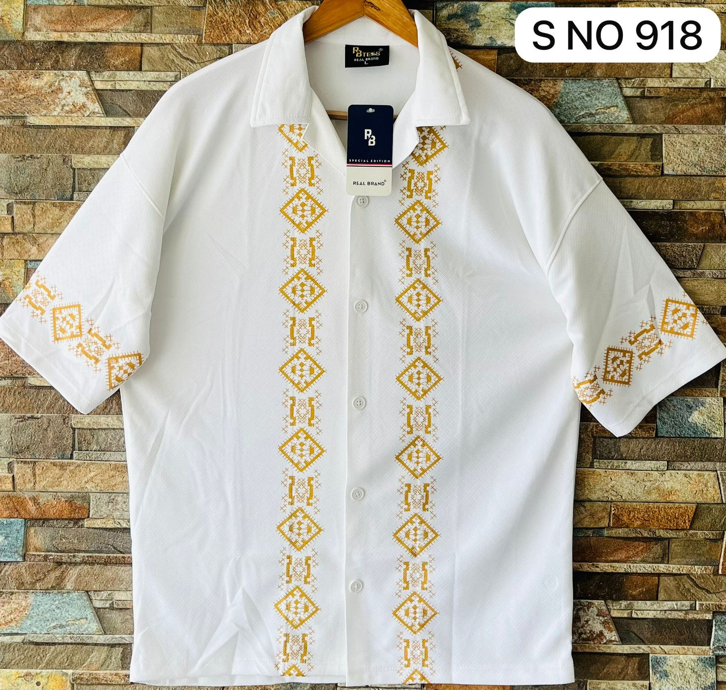 Cuban Collar Oversize Drop Shoulder Polo Designer Shirts buy @249