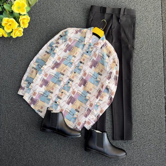 3 in 1 combo Printed Shirts + Polo fit pants + Shoe buy @ 999 only