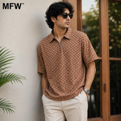 Mfw Half sleeve zipper Tshirt 1 pc @199 and 3 pcs @ 499