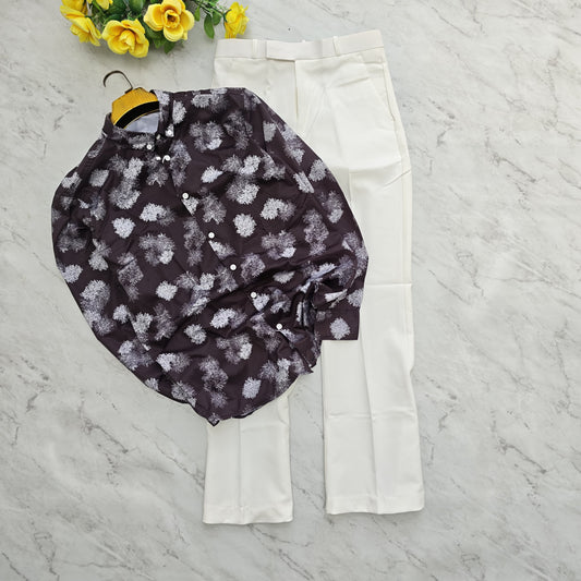 2 in 1 combo viscose printed shirts +  pants combo buy @600 rs only