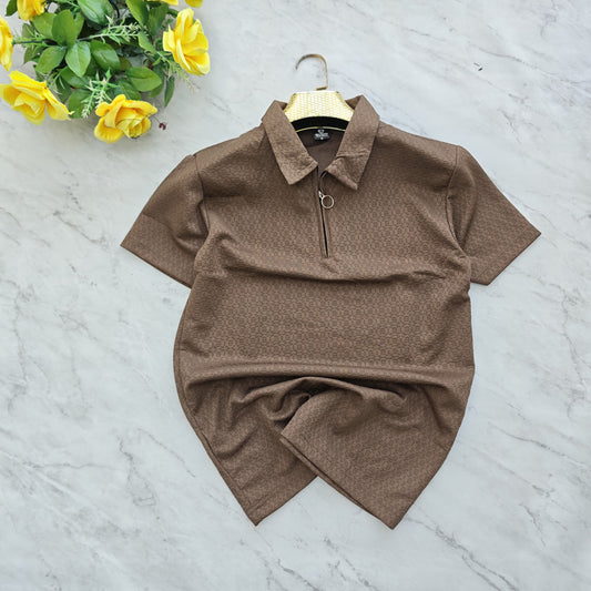 Mfw Half sleeve zipper Tshirt 1 pc @199 and 3 pcs @ 499