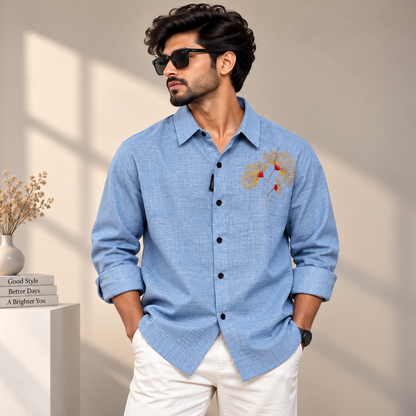MFW Lenin embroidery work shirts Single pcs @299 and Buy 4 pcs combo @999