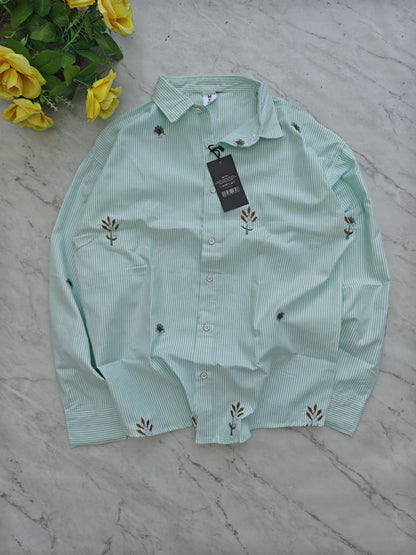 Men's Full sleeve Boxy fit type  Embroidery Shirts single pcs @350 and Buy 3 pc combo @999
