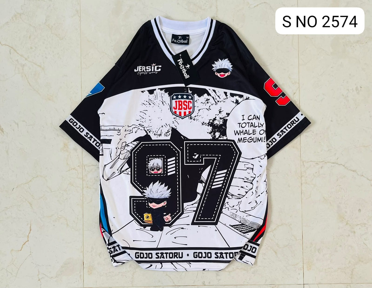 V-Neck Rib type anime printed jersey tshirts buy@250 rs only
