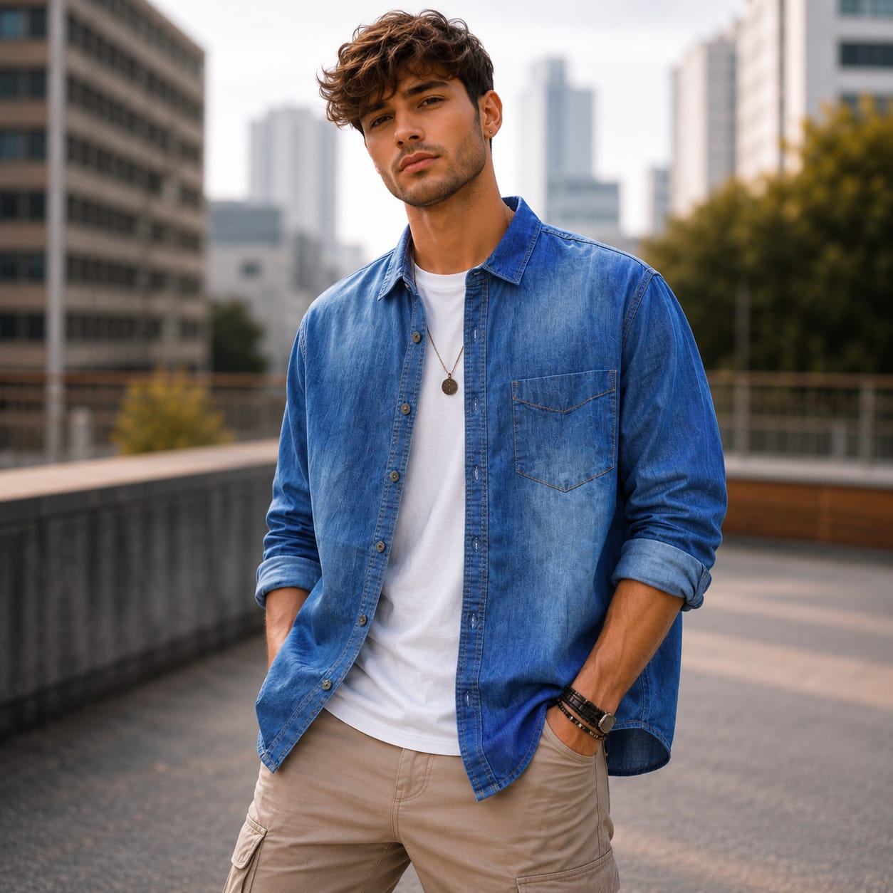Men's Full sleeve singe pocket Denim Shirts single pcs @350 and Buy 3 pc combo @999