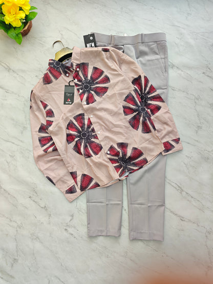 2 in 1 Combo viscose printed shirts + Twill polo fit pant buy @600 rs only