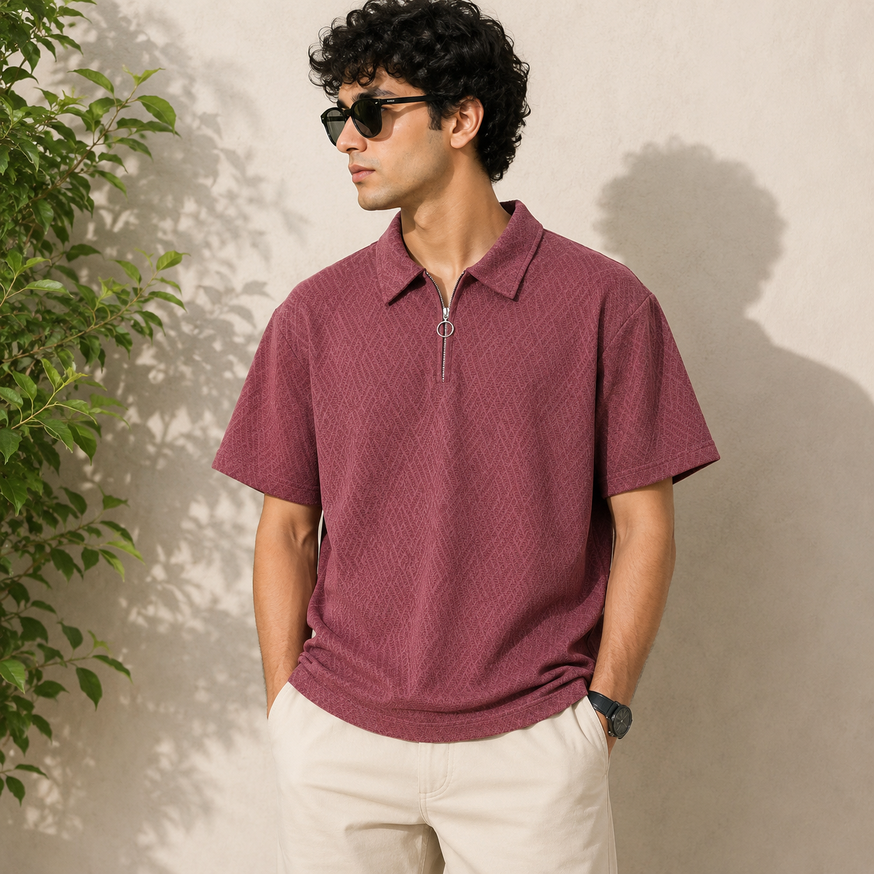 Mfw Half sleeve zipper Tshirt 1 pc @199 and 3 pcs @ 499
