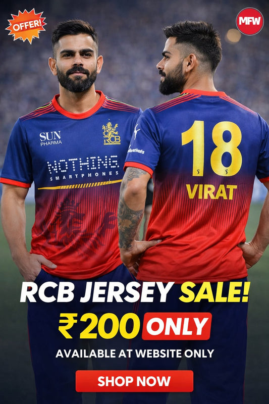 Round neck Half sleeve RCB ipl jersey buy @200 rs only