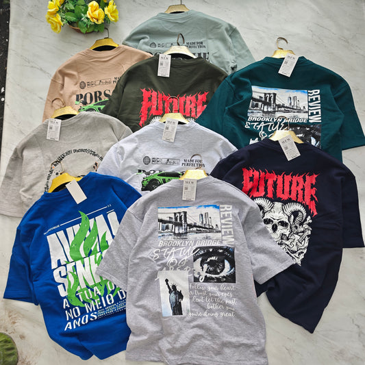 3 in 1 combo buy 3 pcs Random design Cotton Drop shoulder tshirts buy 500 only(Read description before ordering)