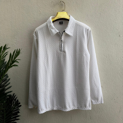 Men's  Full sleeve old money Zipper polo tshirt buy 3 pcs @499 and 1 pcs @199