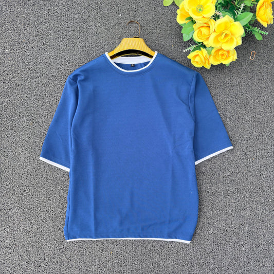 Round neck droup shoulder Tshirt 1 pc @199 and 3 pcs @ 499