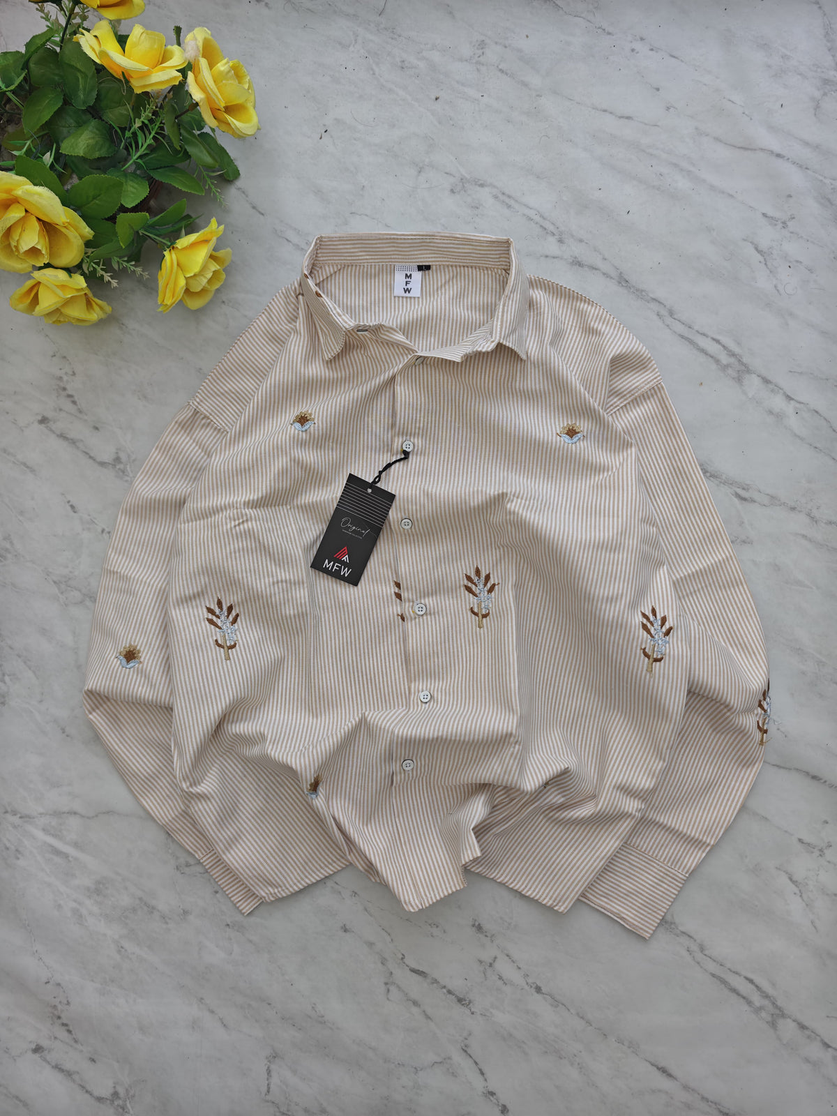 Men's Full sleeve Boxy fit type  Embroidery Shirts single pcs @350 and Buy 3 pc combo @999