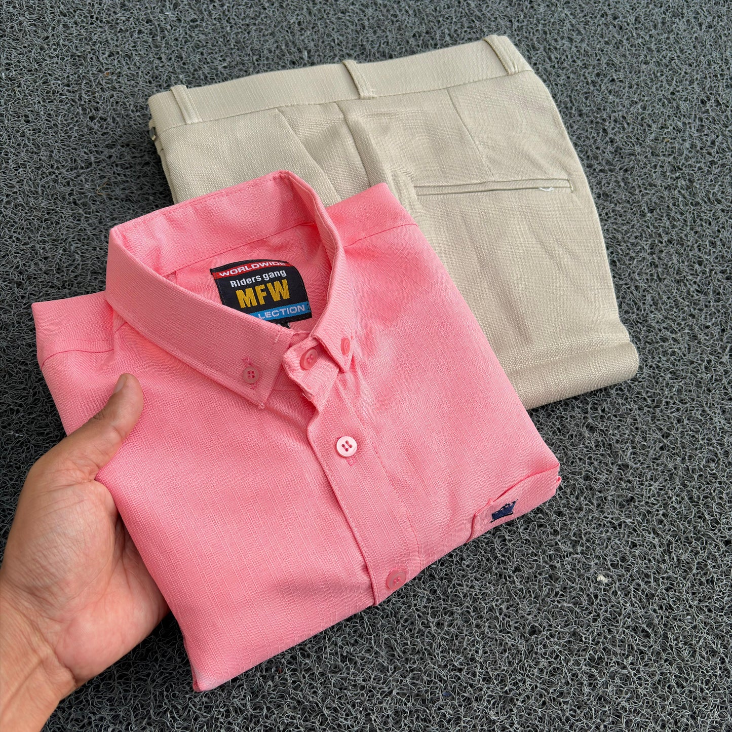 2 in 1 Combo Old money type Lenin Shirts + Lenin polo fit pant buy @ combo @600