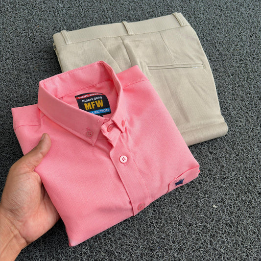 2 in 1 Combo Old money type Lenin Shirts + Lenin polo fit pant buy @ combo @600