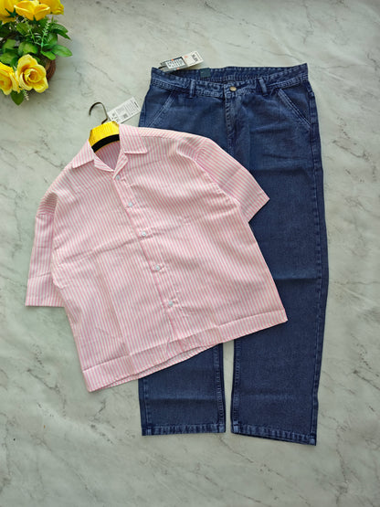 2 in 1 Combo Boxy baggy back printed shirts + Baggy jeans pant buy @600 rs