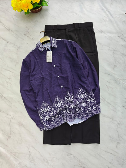 2 in 1 combo viscose bottom printed shirts + korean baggy pant buy @600 rs only