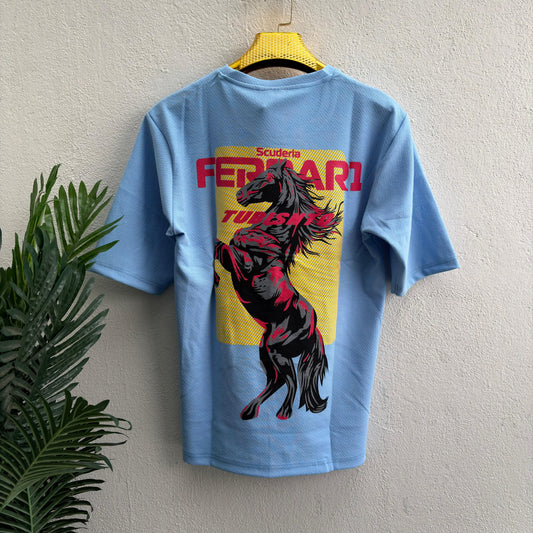 Round neck Front and back print droup shoulder Tshirt 1 pc @199 and 3 pcs @ 499