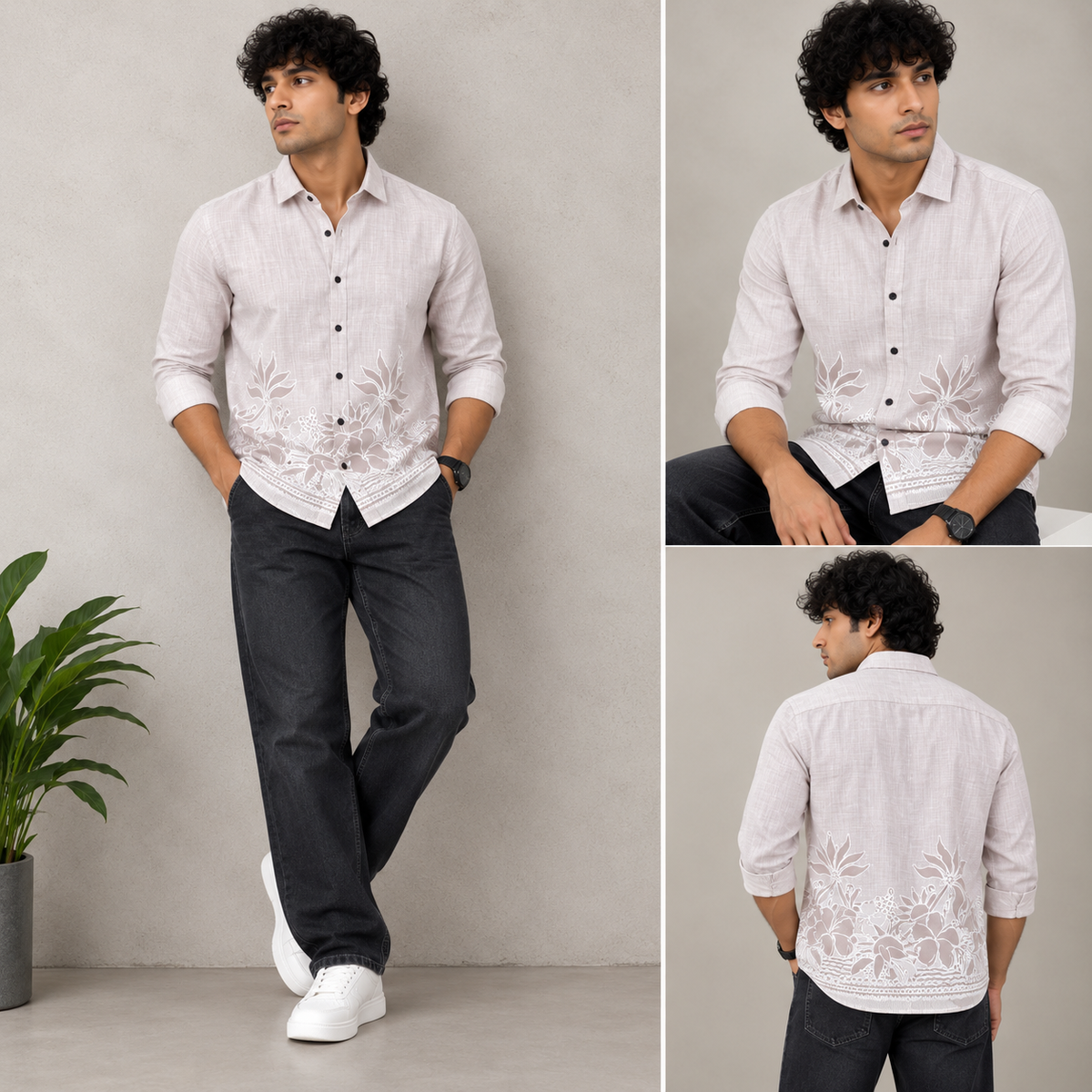2 in 1 combo MFW Bottom printed shirts + Straight fit jeans pants buy @600 only