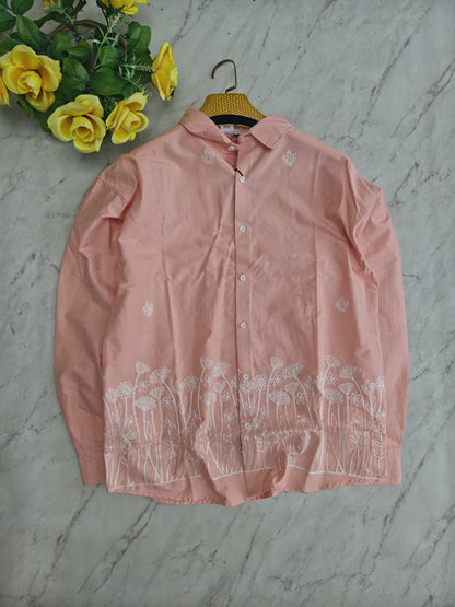 Men's Full sleeve Cotton Bottom Embroidery Shirts single pcs @350 and Buy 3 pc combo @999