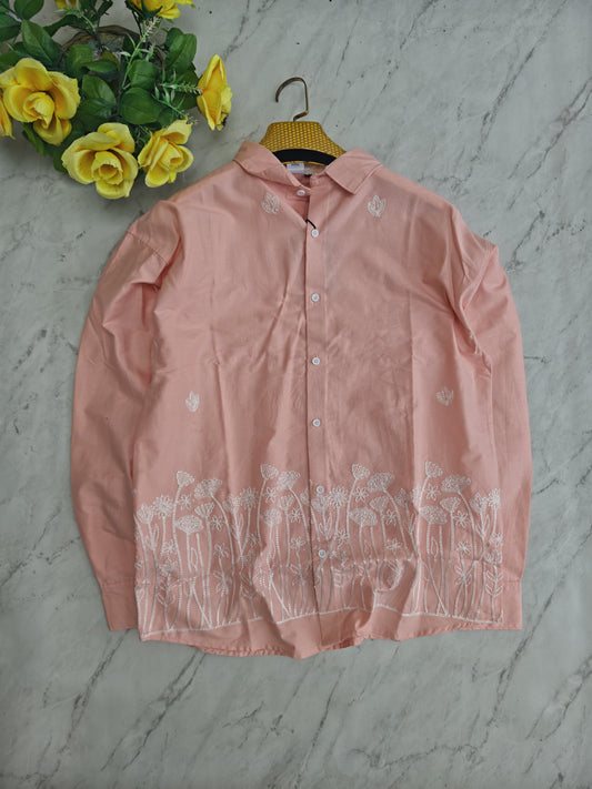 Men's Full sleeve Cotton Bottom Embroidery Shirts single pcs @350 and Buy 3 pc combo @999