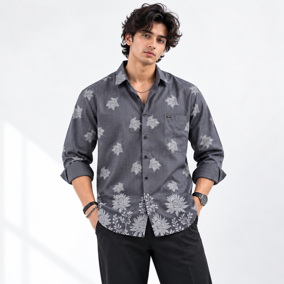 MFW border printed shirts Single pcs @299 and Buy 4 pcs combo @999 [D2]