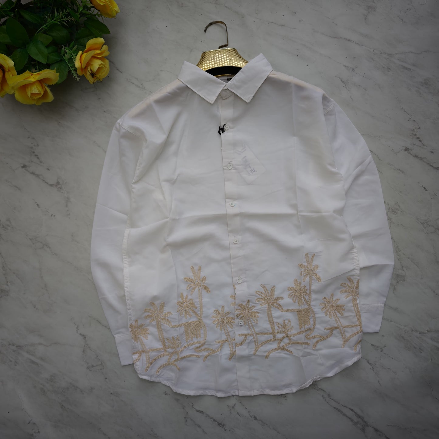 Men's bottom embroidery Shirts single pcs @350 and Buy 3 pc combo @999