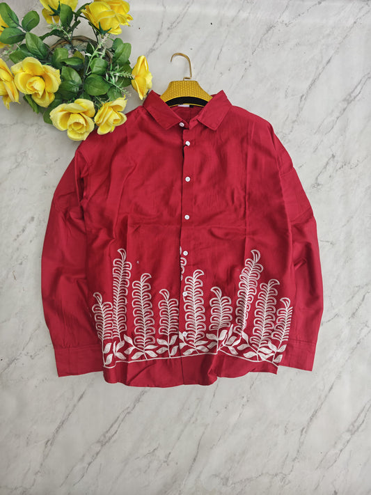 Men's Full sleeve Cotton Bottom Embroidery Shirts single pcs @350 and Buy 3 pc combo @999