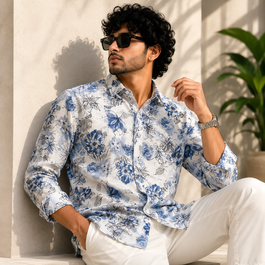Men's Full sleeve viscose printed shirts buy @300 rs only