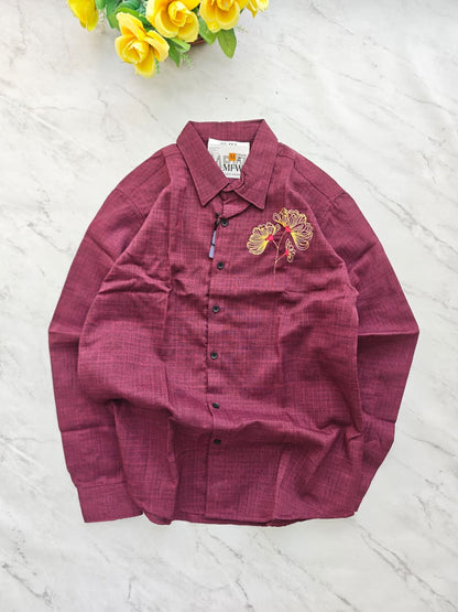 MFW Lenin embroidery work shirts Single pcs @299 and Buy 4 pcs combo @999
