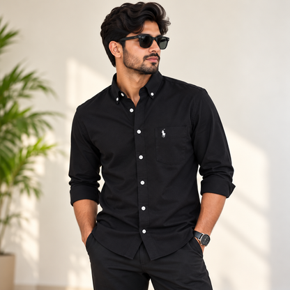 MFW Old money Plain shirts Single pcs @299 and Buy 4 pcs combo @999 (NEW) (Black)