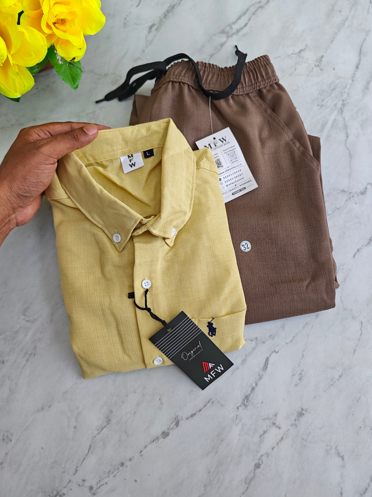 2 in 1 Combo MFW Lenin shirts + lenin relax fit pant buy @500 rs only