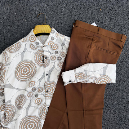 3 in 1 combo Printed Shirts & Polo fit pant & loafer @999 only
