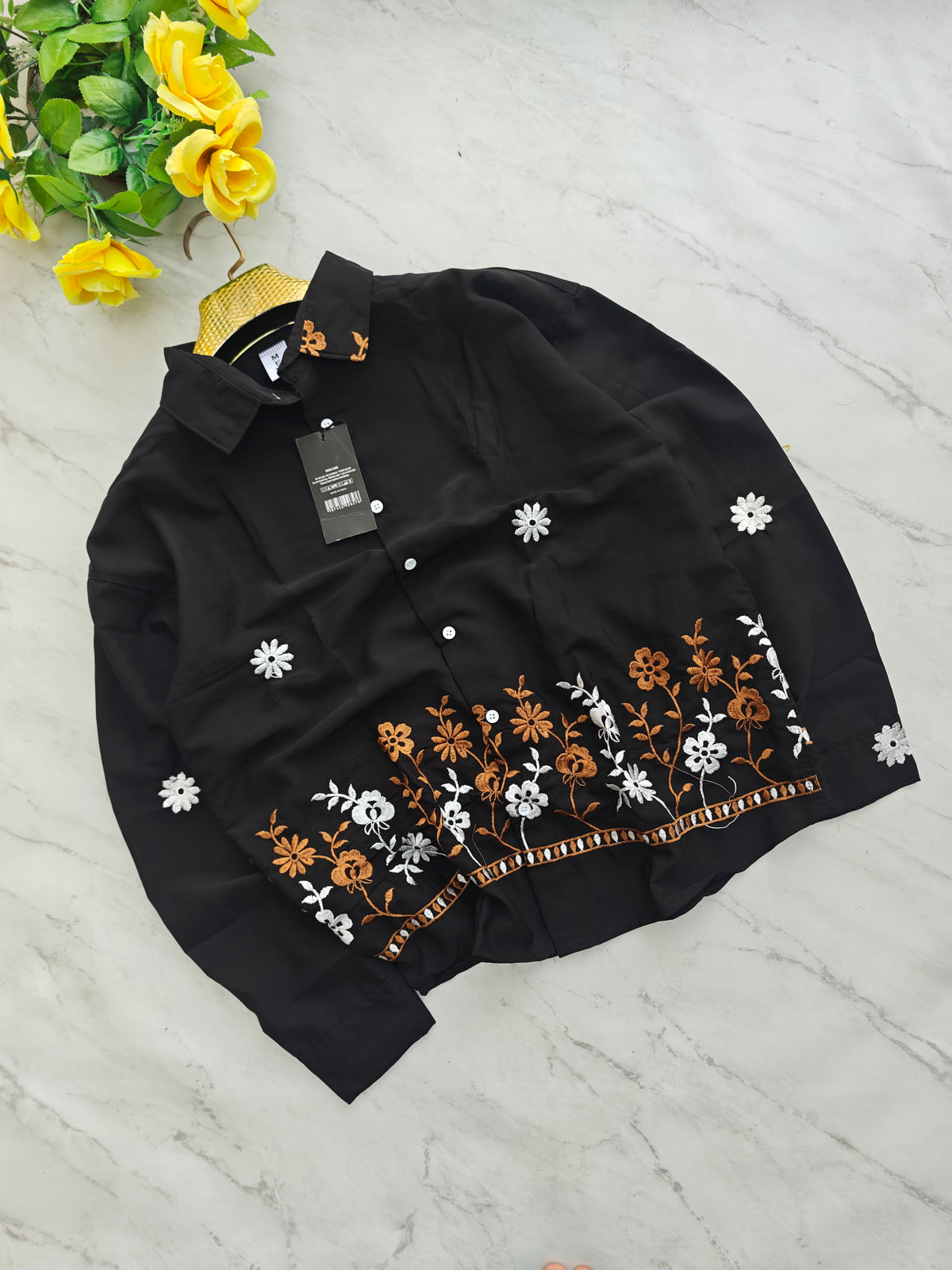 Men's Full sleeve Bottom Embroidery Shirts single pcs @350 and Buy 3 pc combo @999