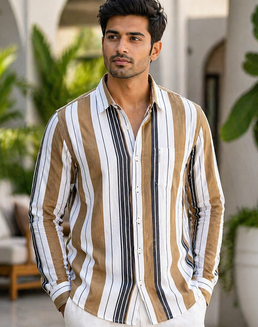 Mfw stripes full sleeve Shirts single pcs @299 and Buy 4 pcs combo @999