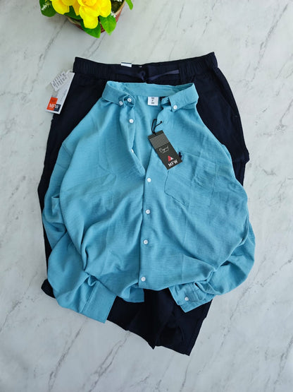 2 in 1 combo old money type crush lenin shirts + relax fit pant buy @600 rs only