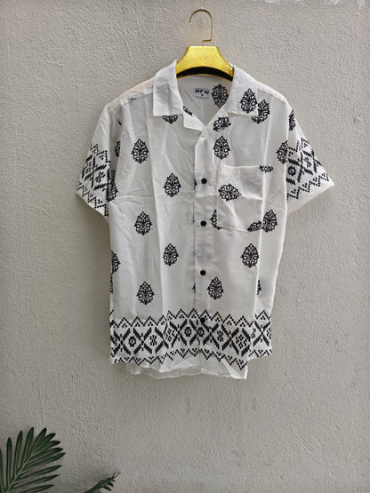 MFW Cuban collar viscose printed half sleeve shirts buy @250 rs only