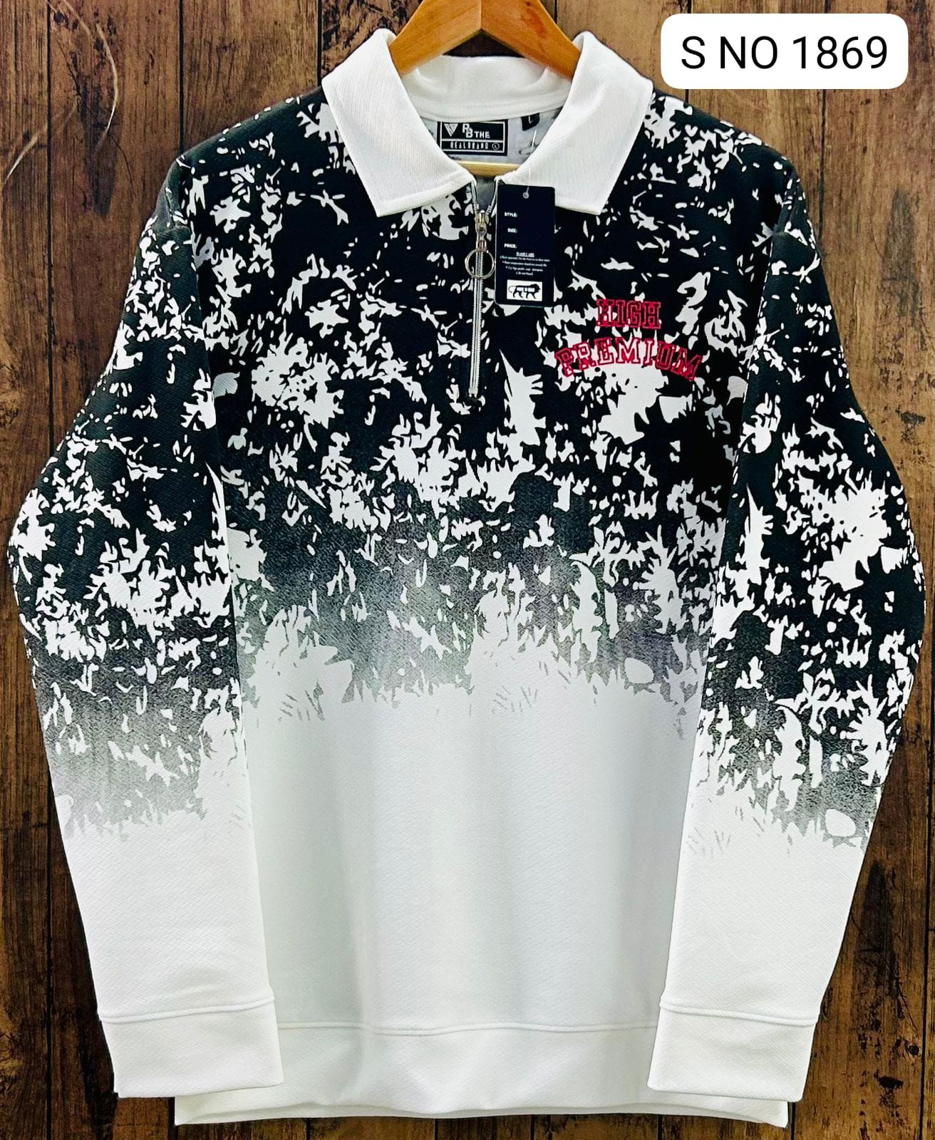 Men's Double shade korean Collar premium old money Zipper Full sleeve tshirts@249